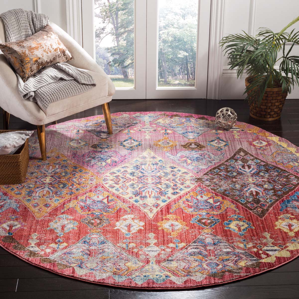 Safavieh Bristol 352 Rug, BTL352 - Rose / Multi