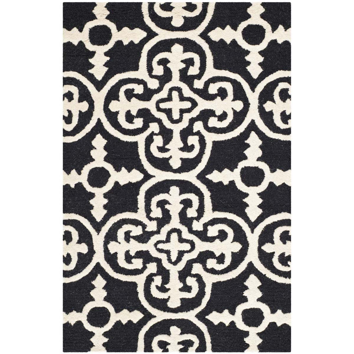 Safavieh Cambridge 133 Rug, CAM133 - Black / Ivory