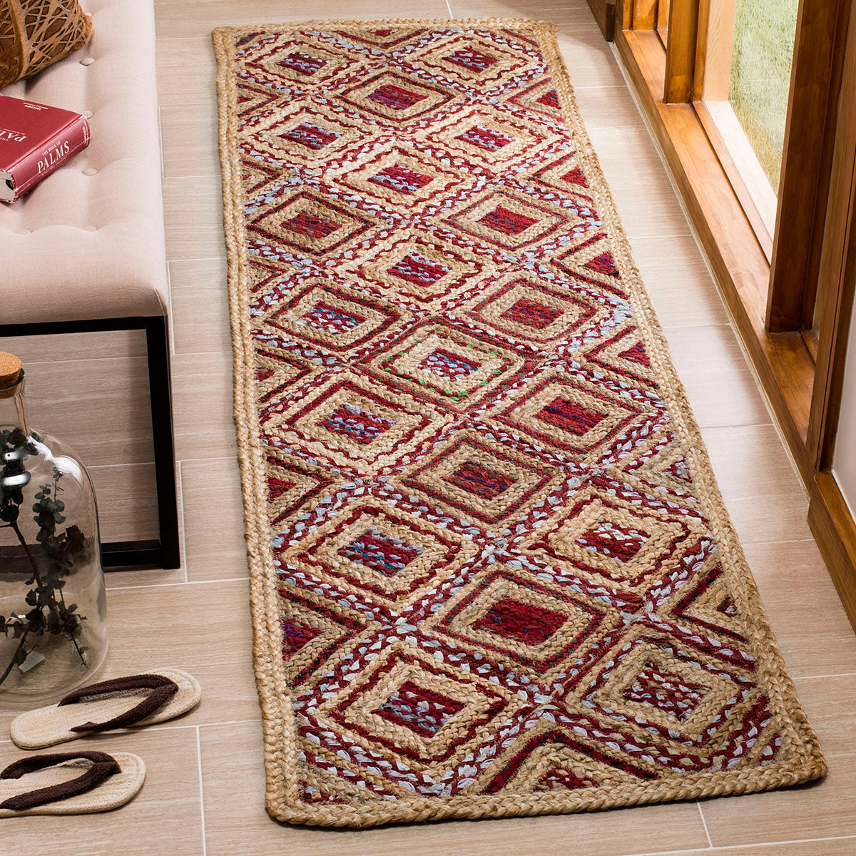 Safavieh Cape Cod 354 Rug, CAP354 - NATURAL / RED