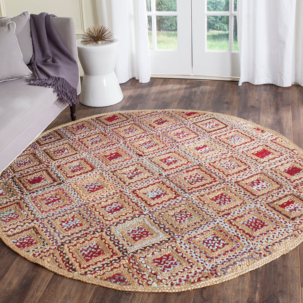 Safavieh Cape Cod 354 Rug, CAP354 - NATURAL / RED