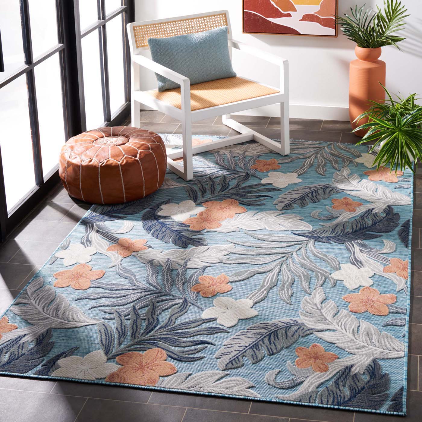 Safavieh Cabana 456 Rug, CBN456 - BLUE / GREY