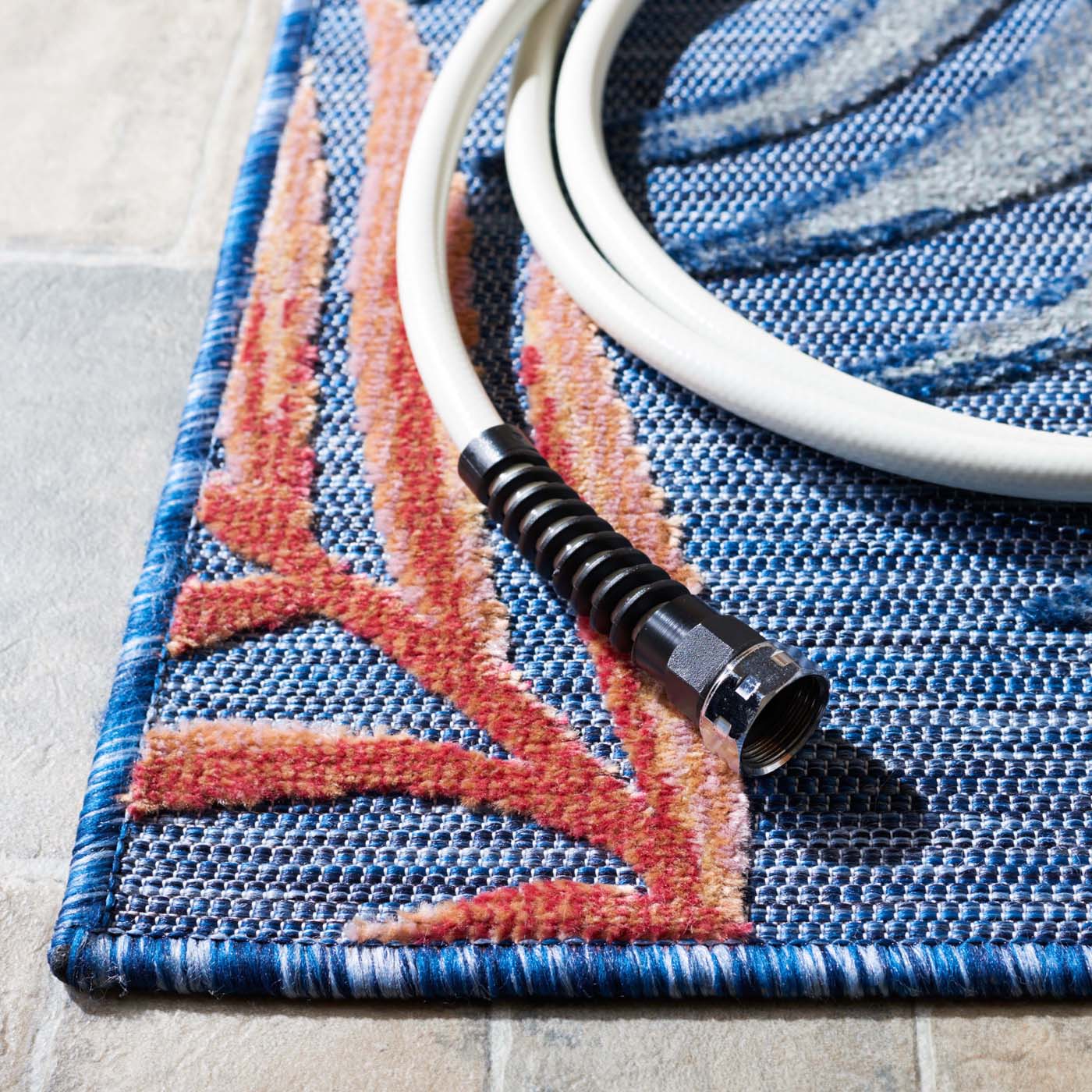 Safavieh Cabana 458 Rug, CBN458 - BLUE / RUST