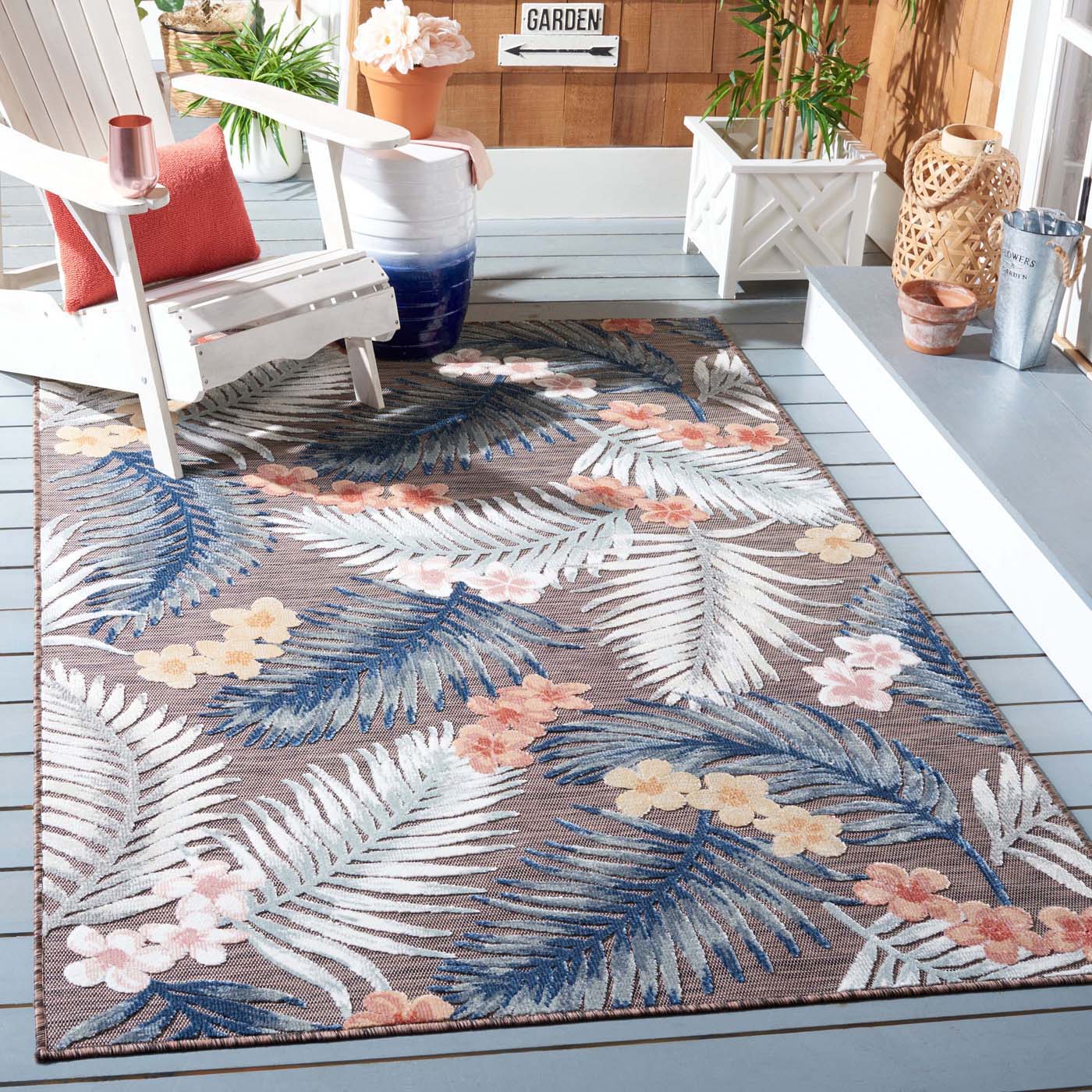 Safavieh Cabana 458 Rug, CBN458 - BROWN / BLUE