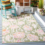 Safavieh Cabana 486 Rug, CBN486 - GREEN / PINK