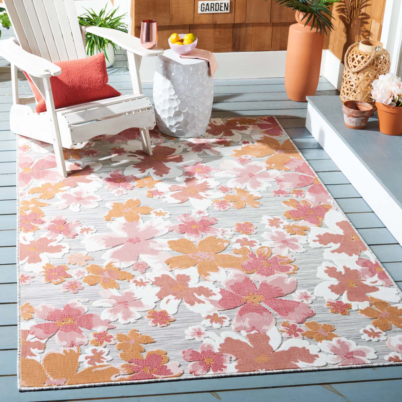 Safavieh Cabana 488 Rug, CBN488 - GREY / ROSE