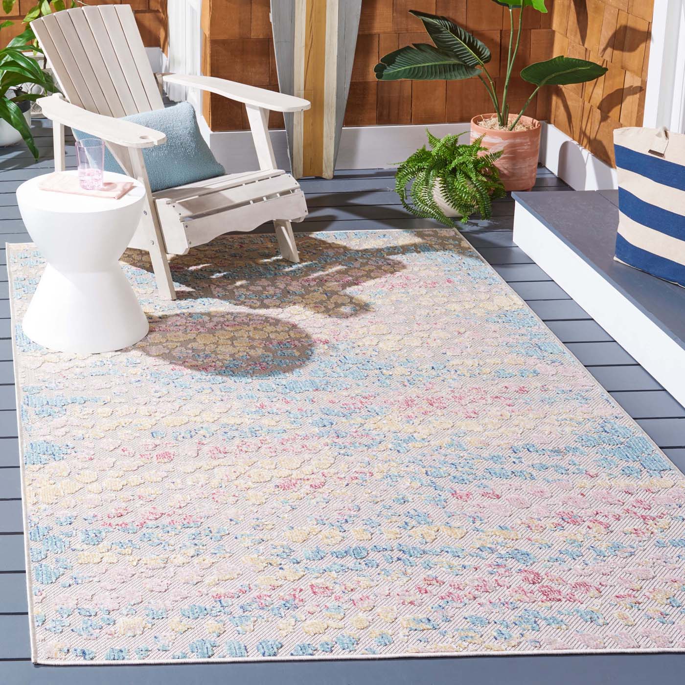 Safavieh Cabana 533 Rug, CBN533 - AQUA / PINK