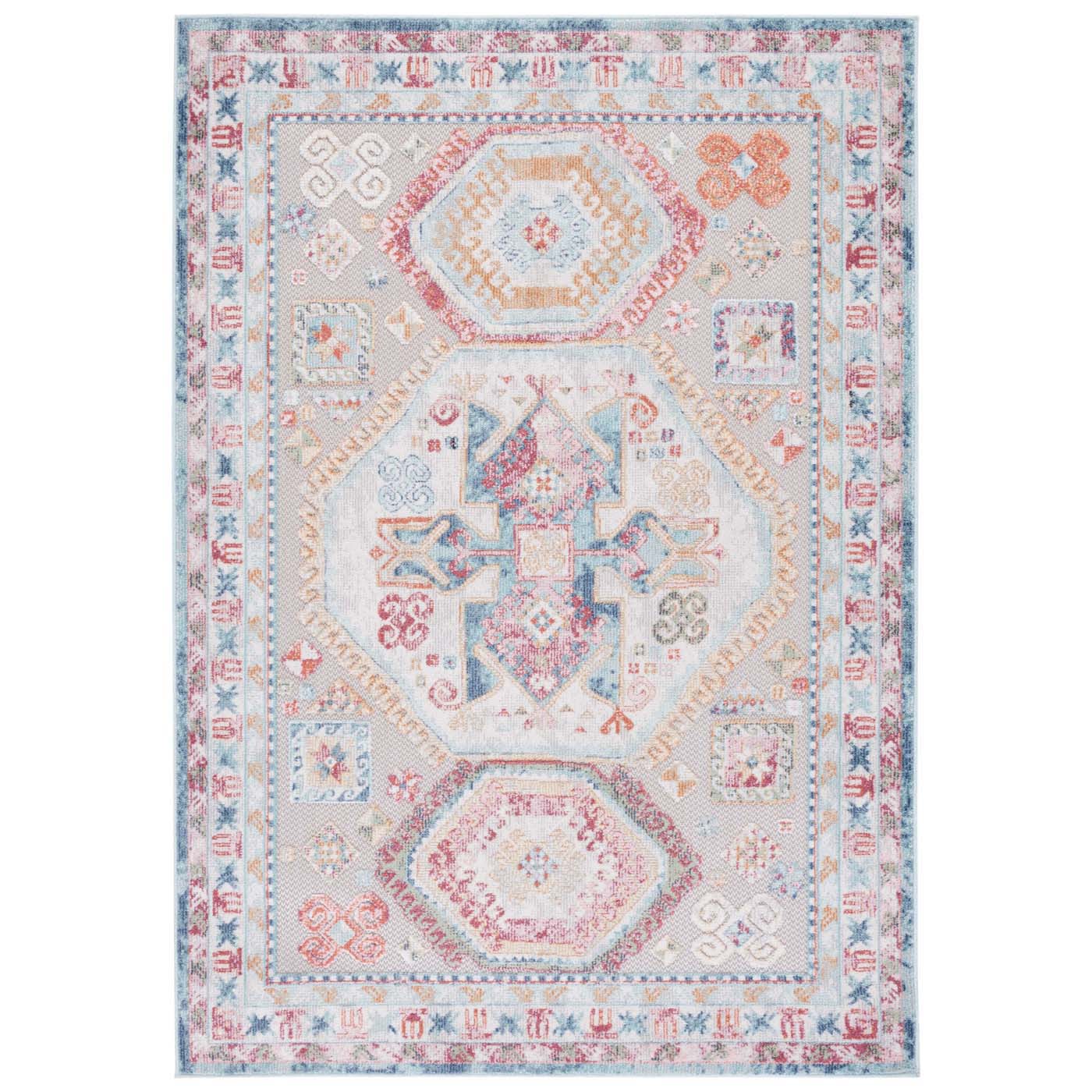 Safavieh Cabana 541 Rug, CBN541 - RUST BLUE / IVORY