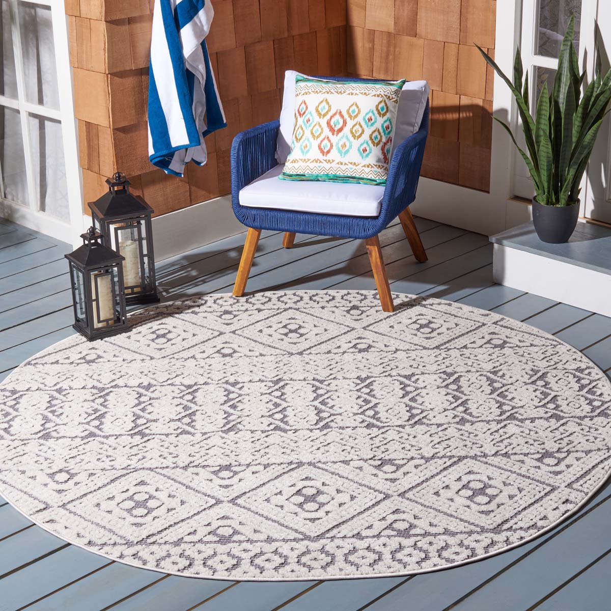 Safavieh Cabana 654 Rug, CBN654 - IVORY / GREY