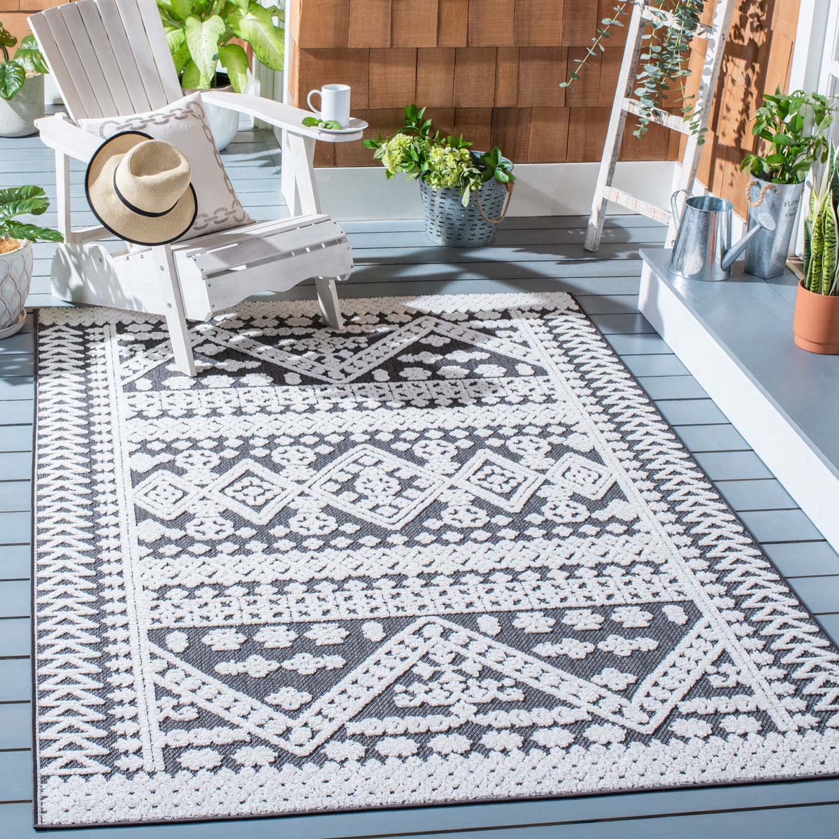 Safavieh Cabana 658 Rug, CBN658 - IVORY / GREY