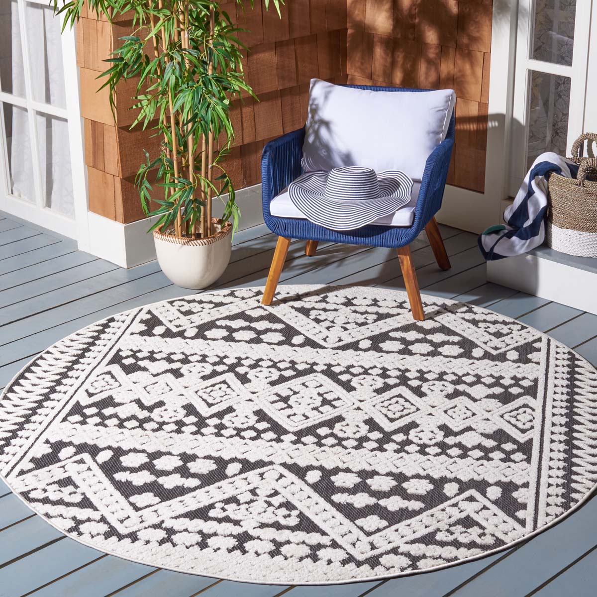 Safavieh Cabana 658 Rug, CBN658 - IVORY / GREY