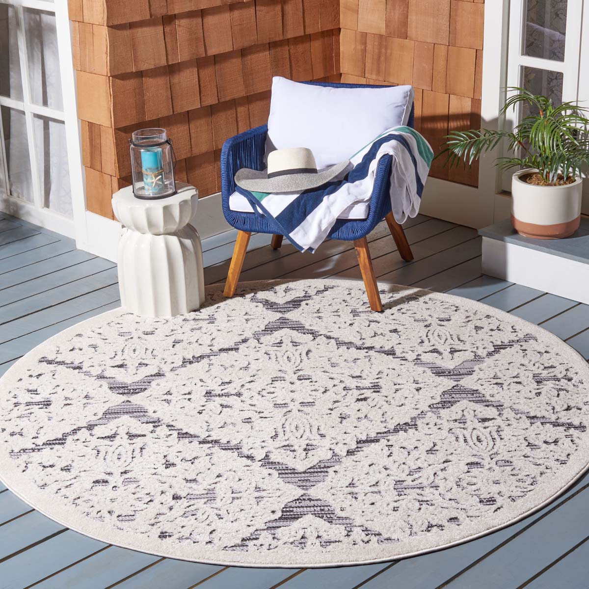 Safavieh Cabana 660 Rug, CBN660 - IVORY / GREY