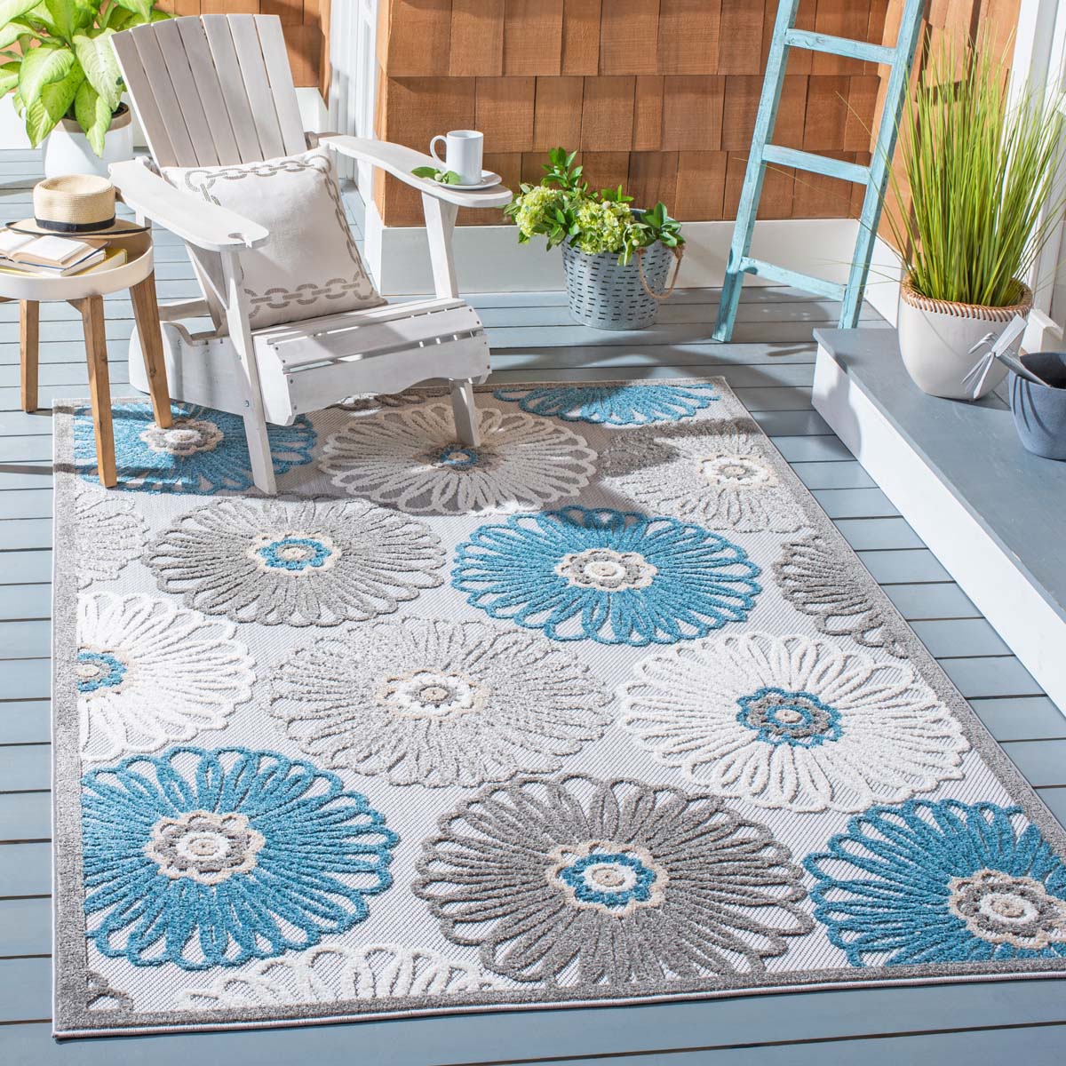 Safavieh Cabana 676 Rug, CBN676 - BEIGE / BLUE