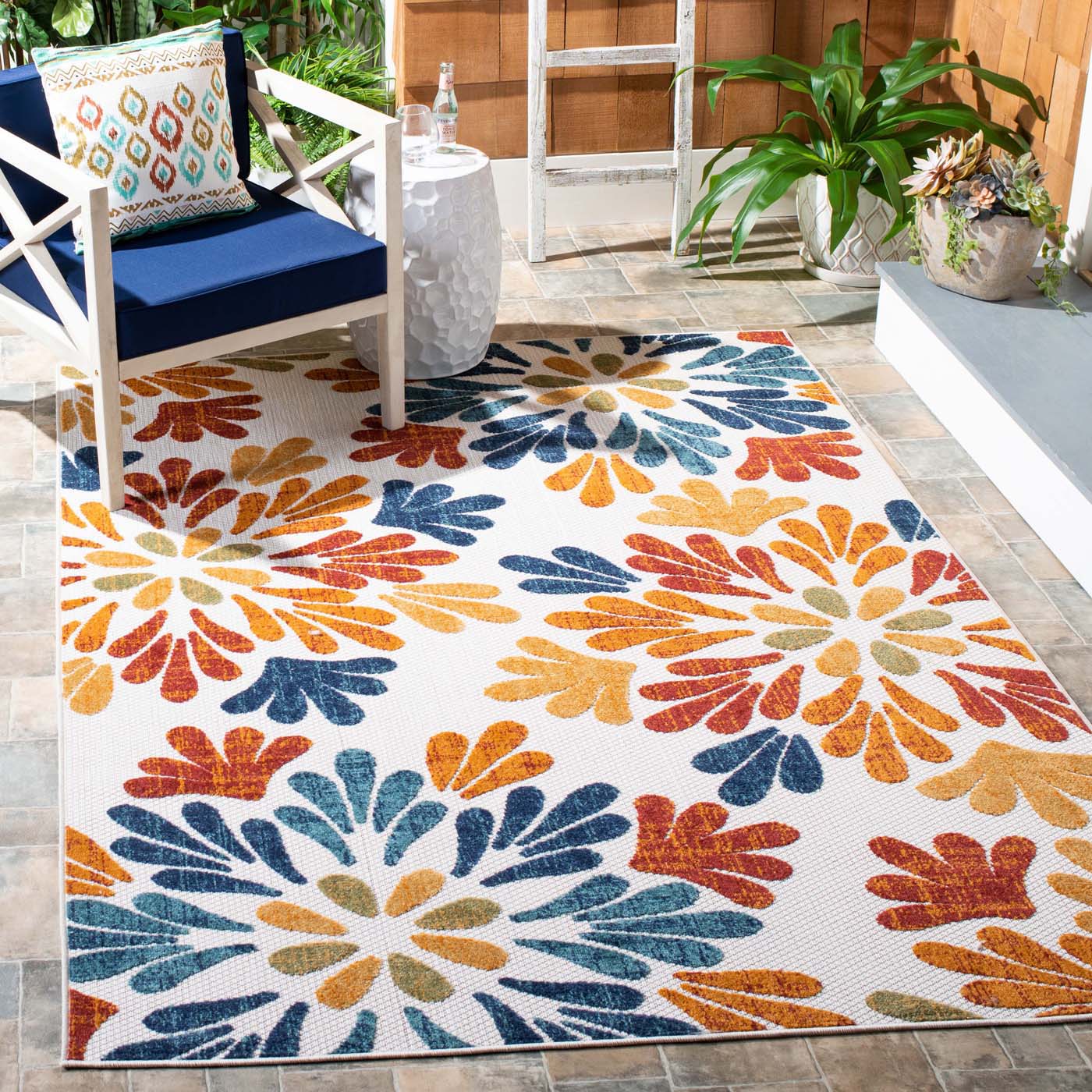 Safavieh Cabana 800 Rug, CBN800 - CREME / RED