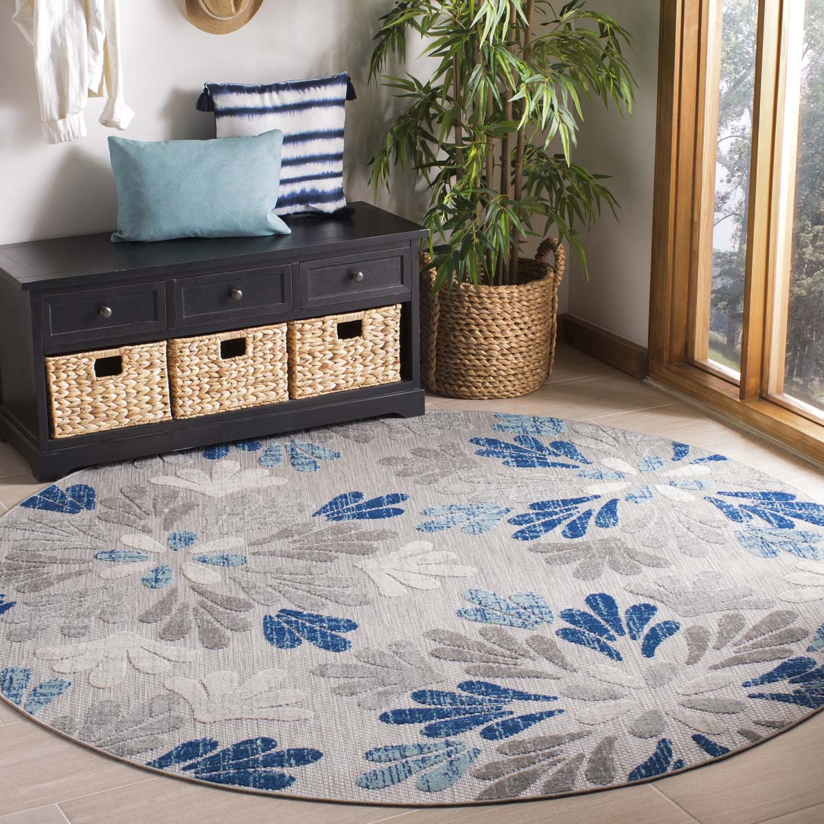 Safavieh Cabana 800 Rug, CBN800 - GREY / BLUE