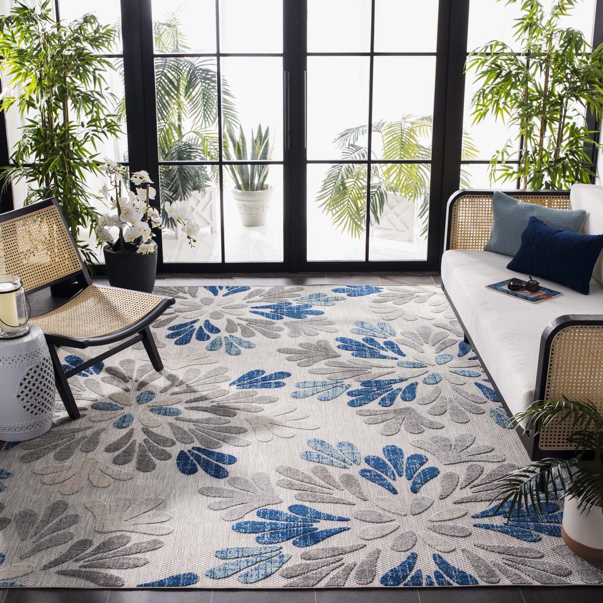 Safavieh Cabana 800 Rug, CBN800 - GREY / BLUE