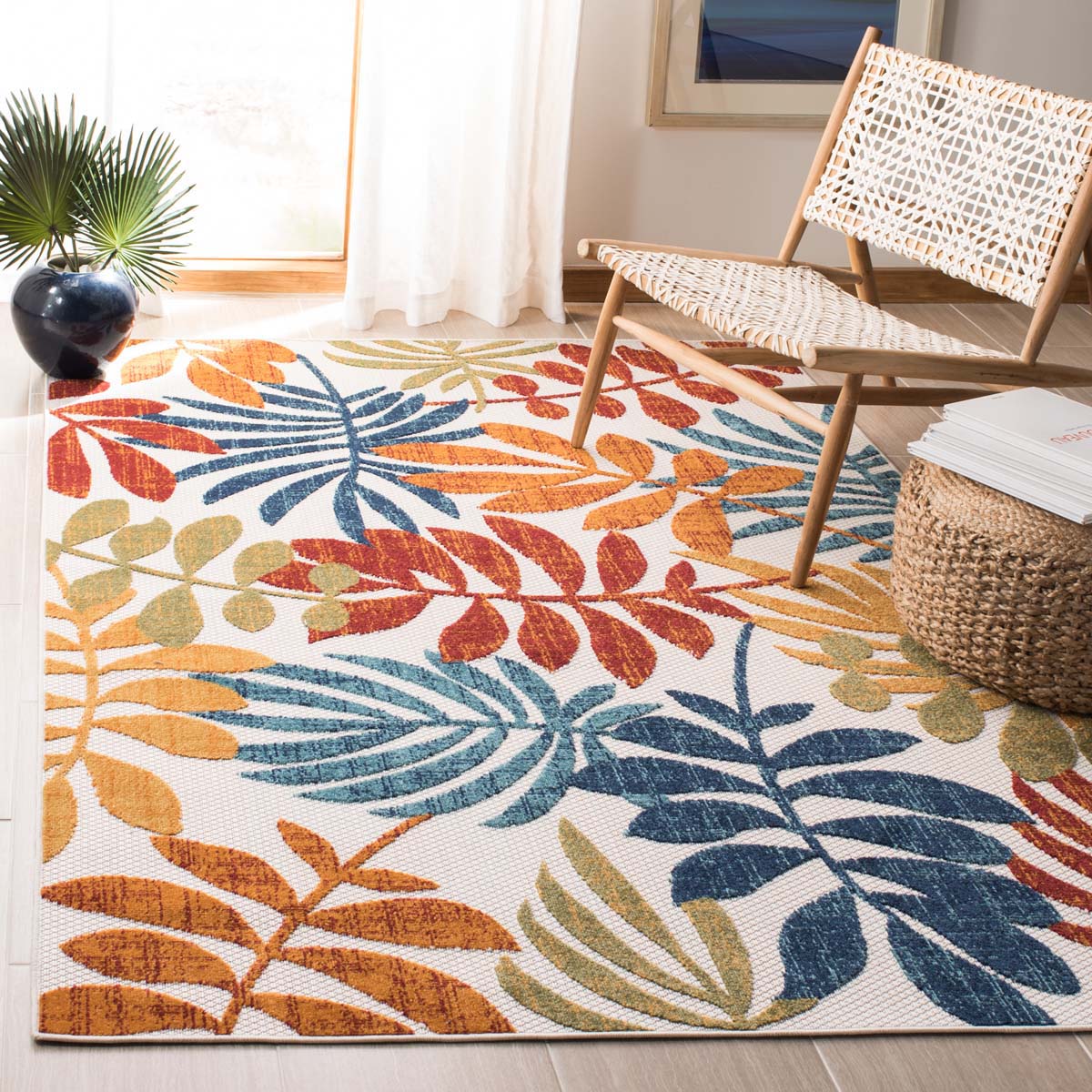 Safavieh Cabana 814 Rug, CBN814 - CREME / RED