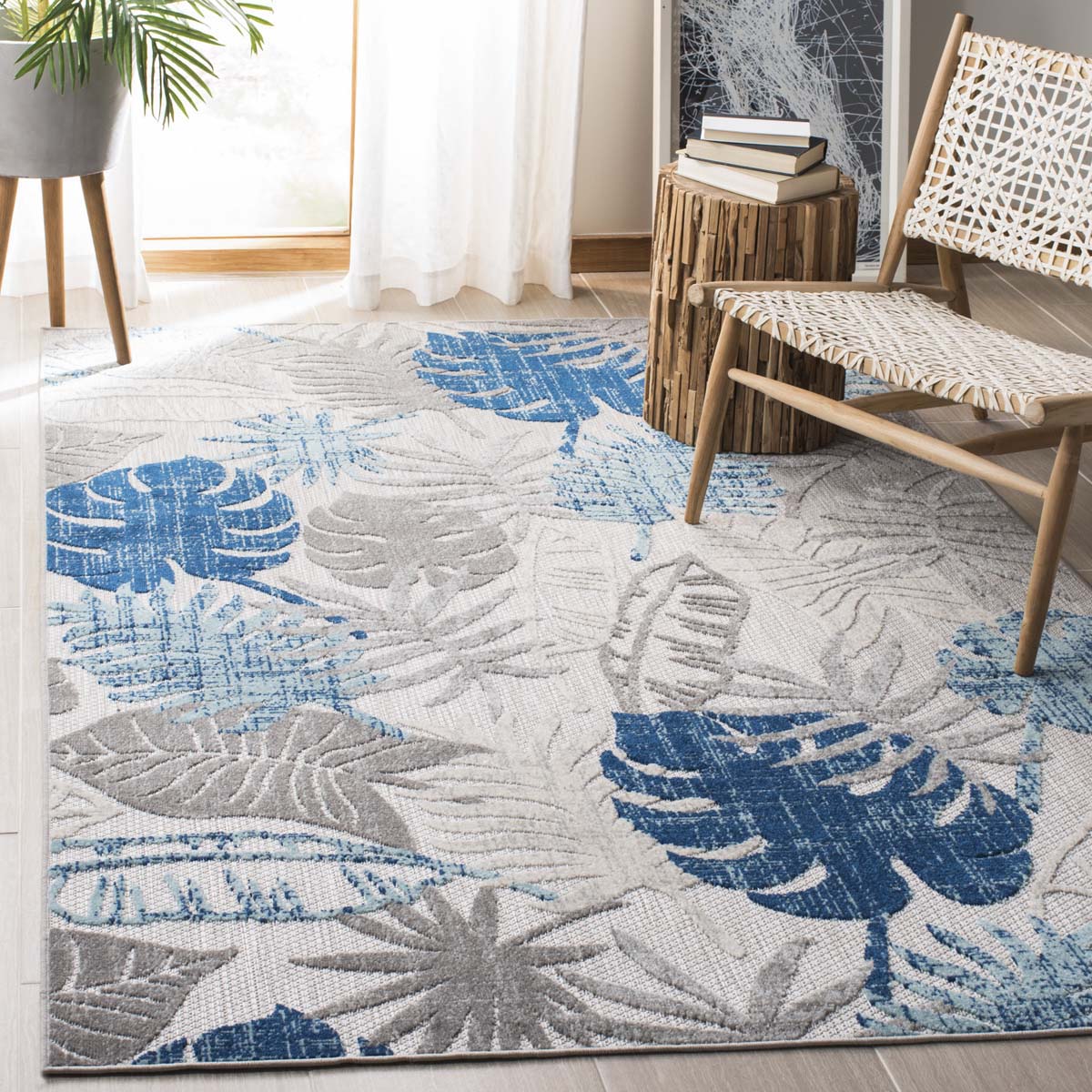 Safavieh Cabana 831 Rug, CBN831 - GREY / BLUE