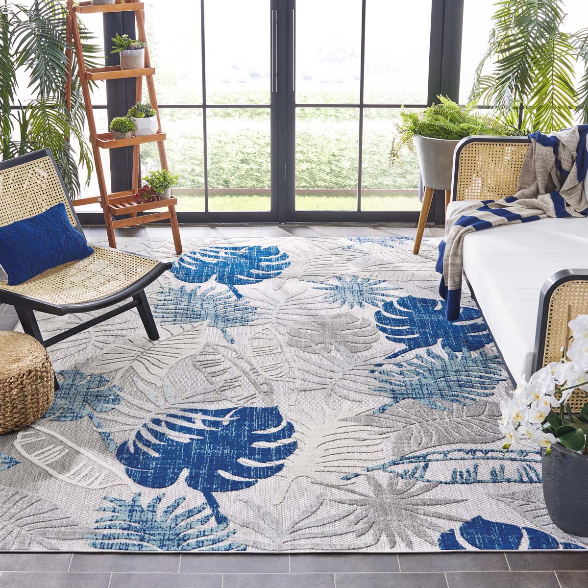 Safavieh Cabana 831 Rug, CBN831 - GREY / BLUE