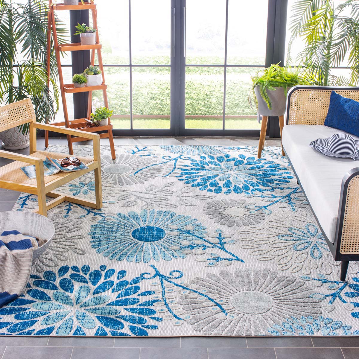 Safavieh Cabana 832 Rug, CBN832 - GREY / BLUE