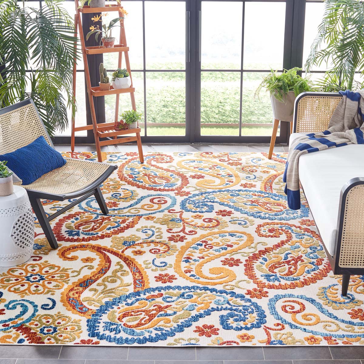 Safavieh Cabana 887 Rug, CBN887 - CREAM / NAVY