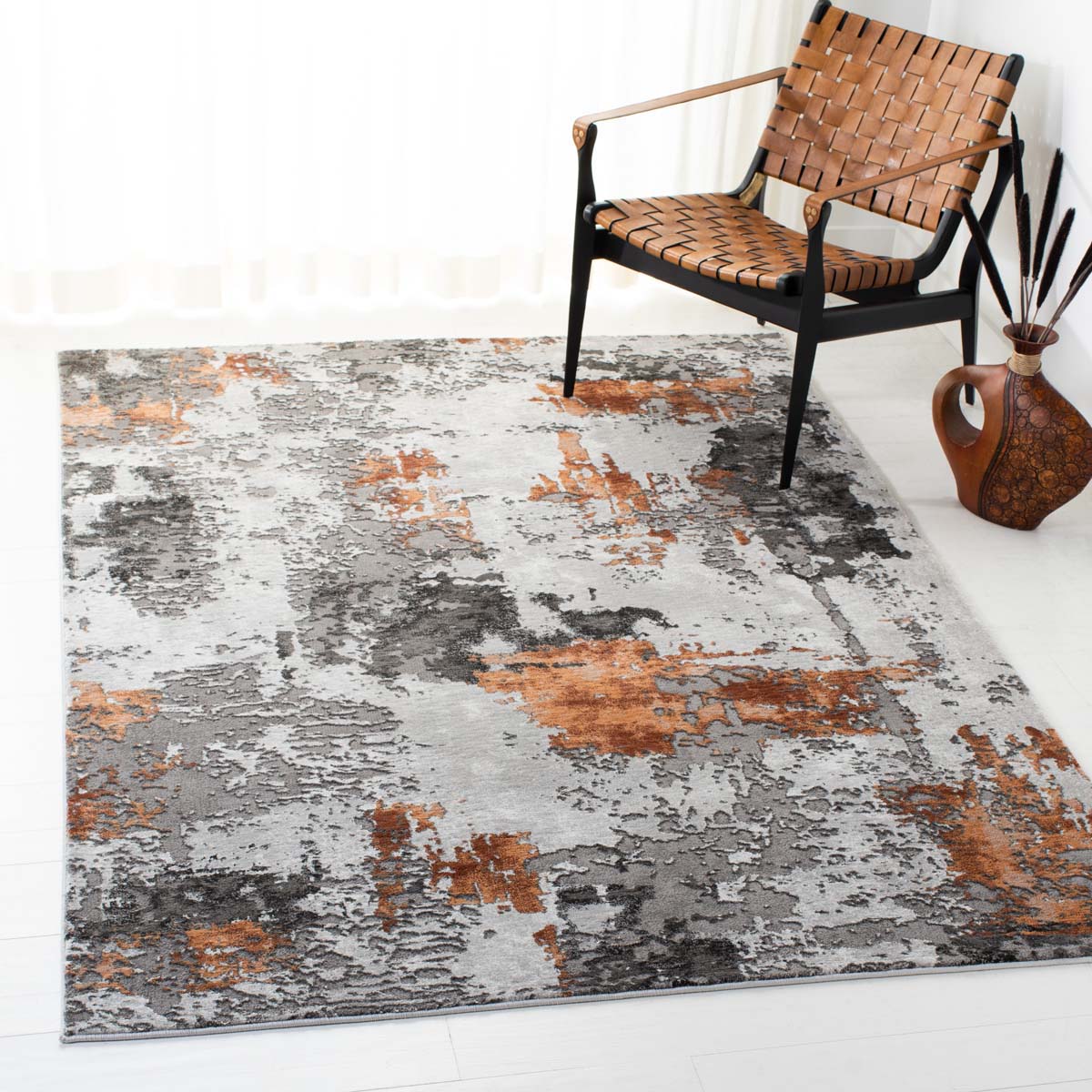 Safavieh Craft 820 Rug, CFT820 - GREY / ORANGE