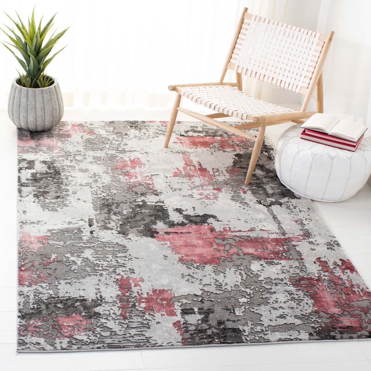 Safavieh Craft 820 Rug, CFT820 - GREY / PINK