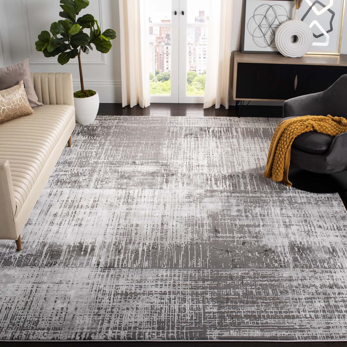 Safavieh Craft 874 Rug, CFT874 - GREY / DARK GREY