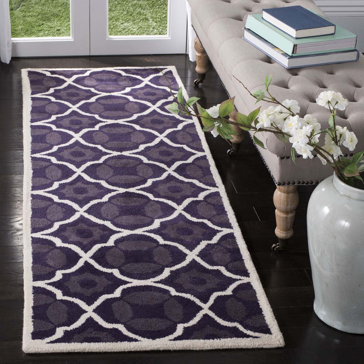 Safavieh Chatham 821 Rug, CHT821 - Purple / Ivory