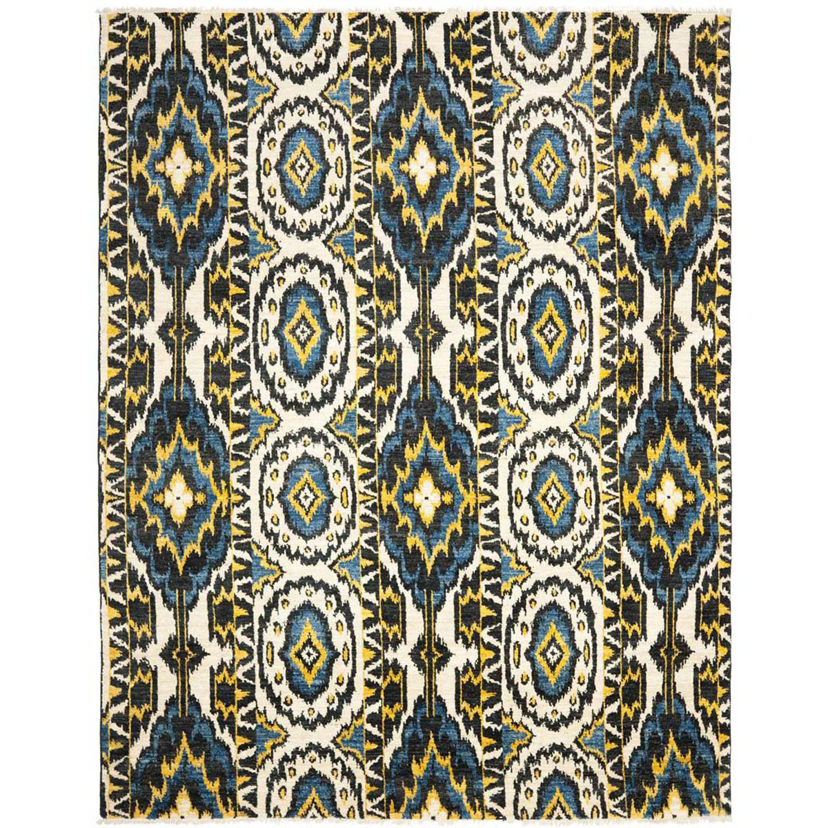 Safavieh Calcutta Ikat 150 Rug, CKT150 - Ivory / Blue