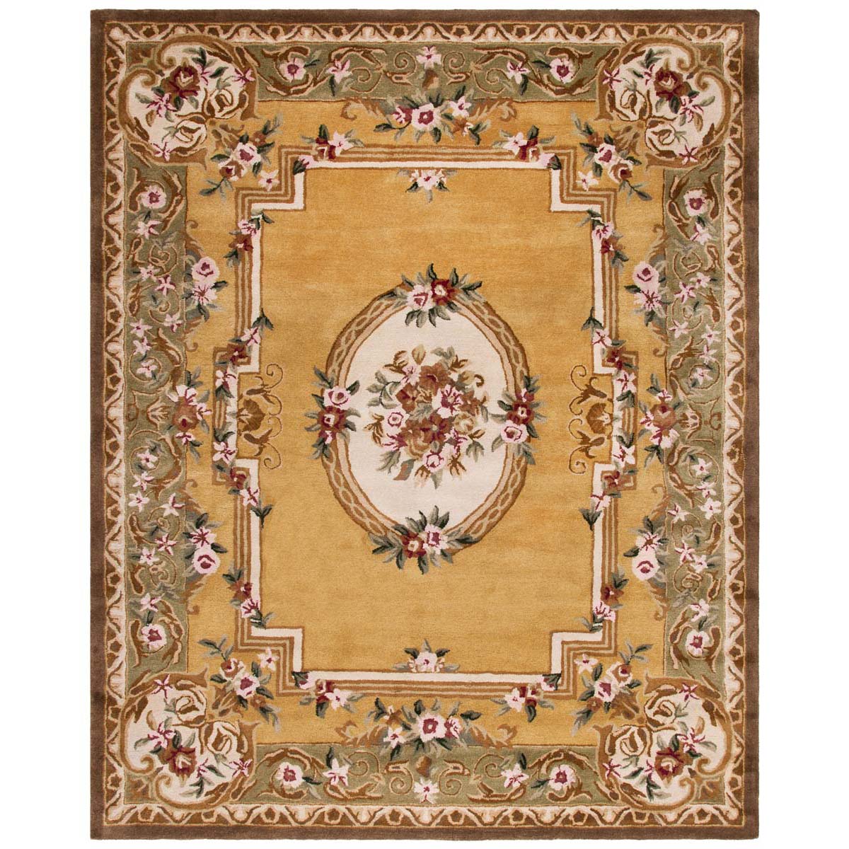 Safavieh Classic 80A Rug, CL280A - Light Gold / Green