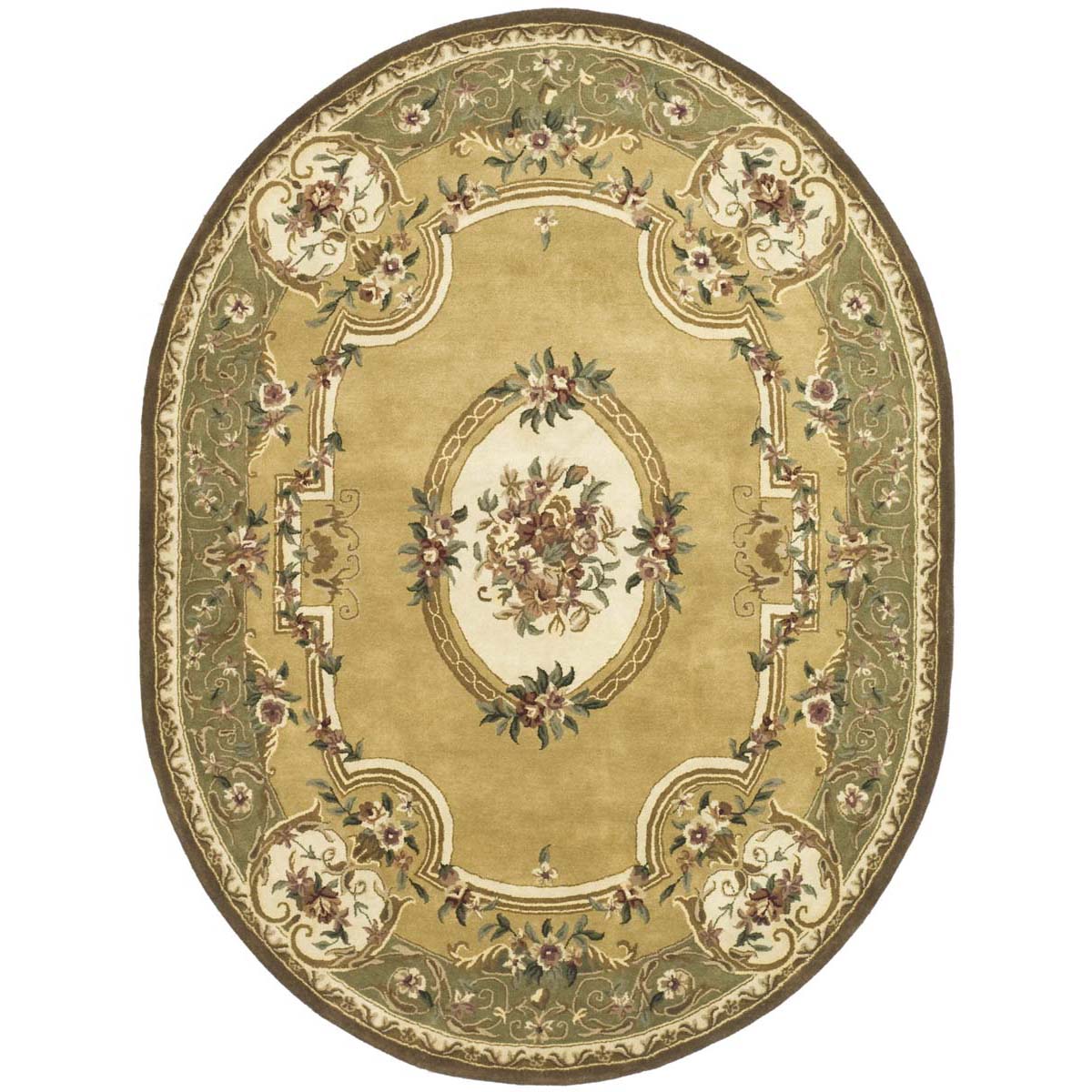 Safavieh Classic 80A Rug, CL280A - Light Gold / Green