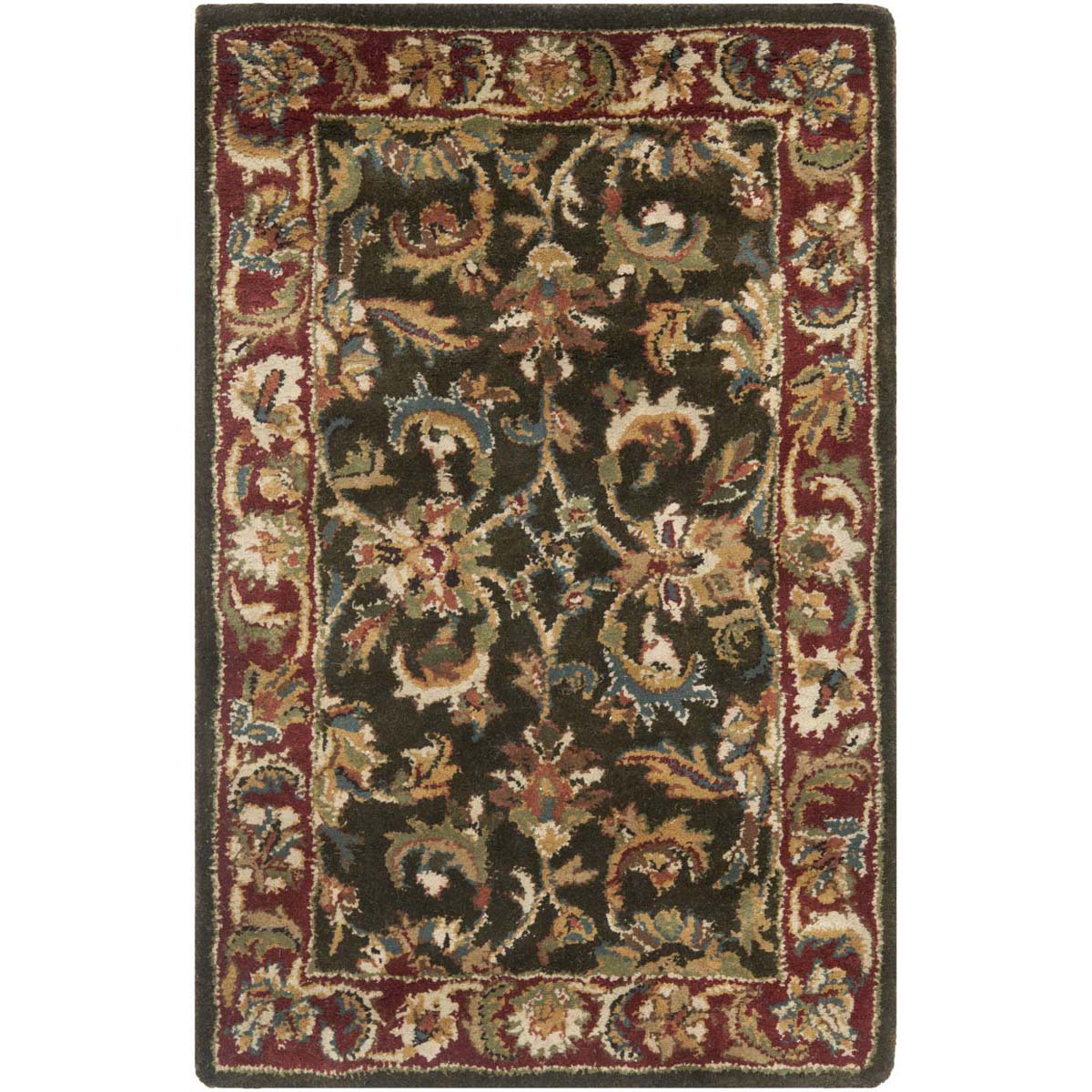 Safavieh Classic 758 Rug, CL758 - Dark Olive / Red