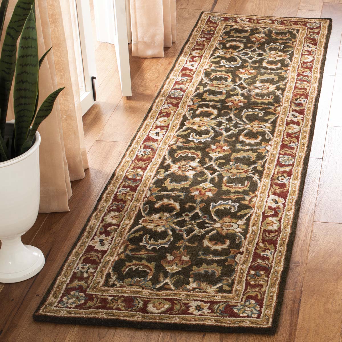 Safavieh Classic 758 Rug, CL758 - Dark Olive / Red