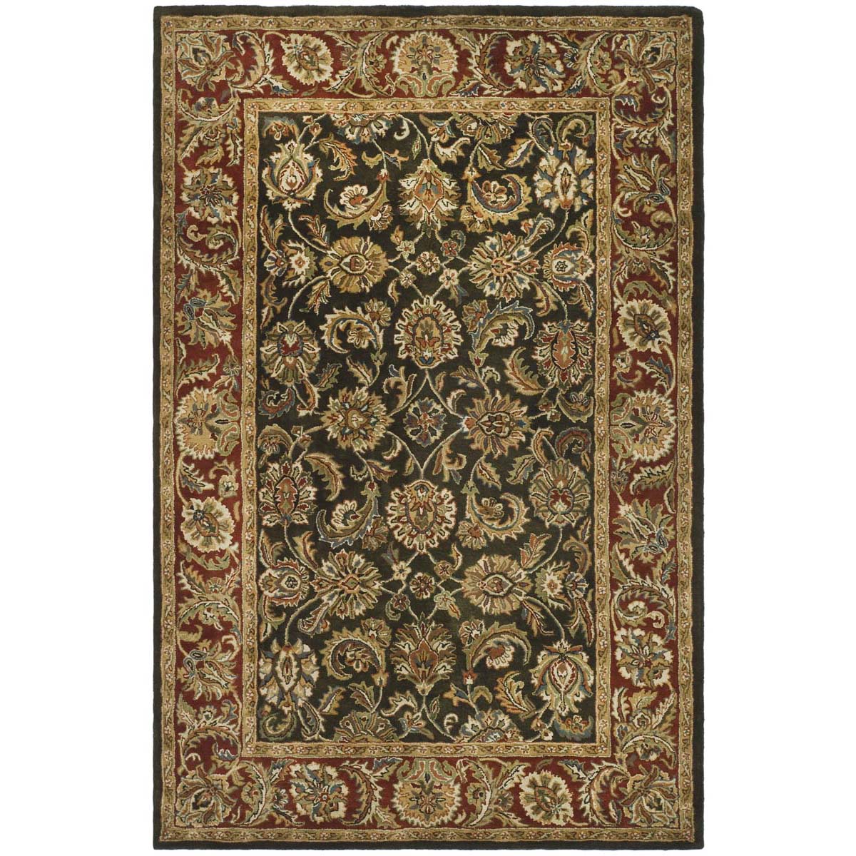 Safavieh Classic 758 Rug, CL758 - Dark Olive / Red