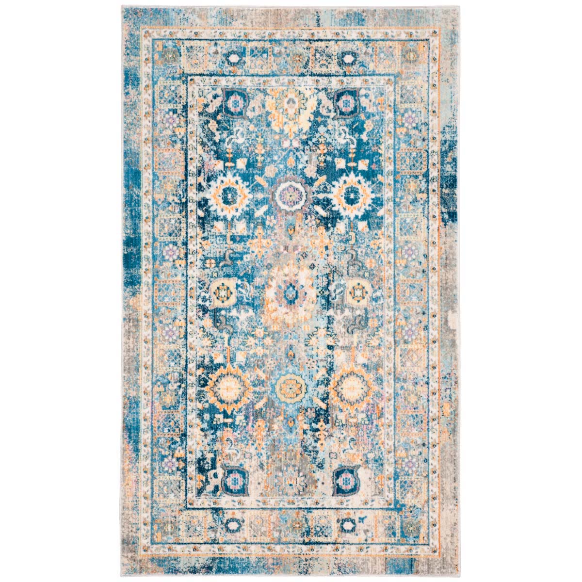 Safavieh Claremont 663 Rug, CLR663 - Blue / Gold