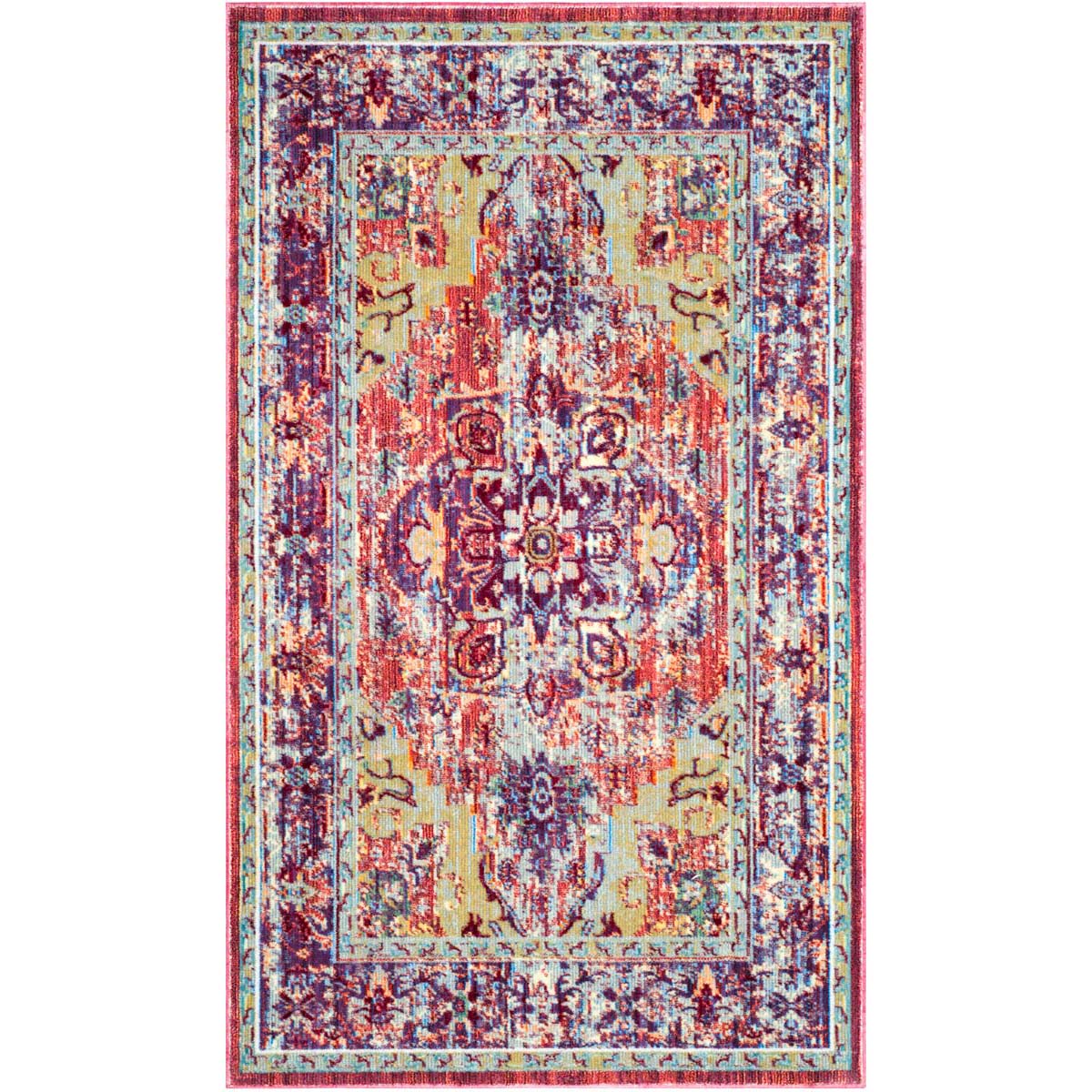 Safavieh Claremont 664 Rug, CLR664 - Purple / Coral