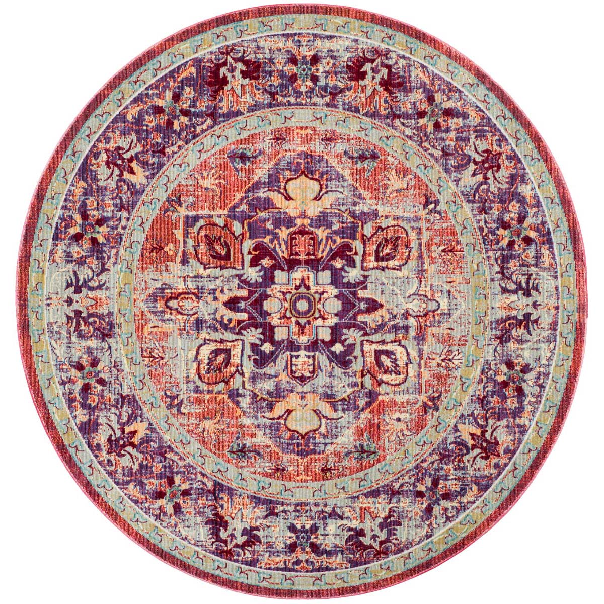 Safavieh Claremont 664 Rug, CLR664 - Purple / Coral