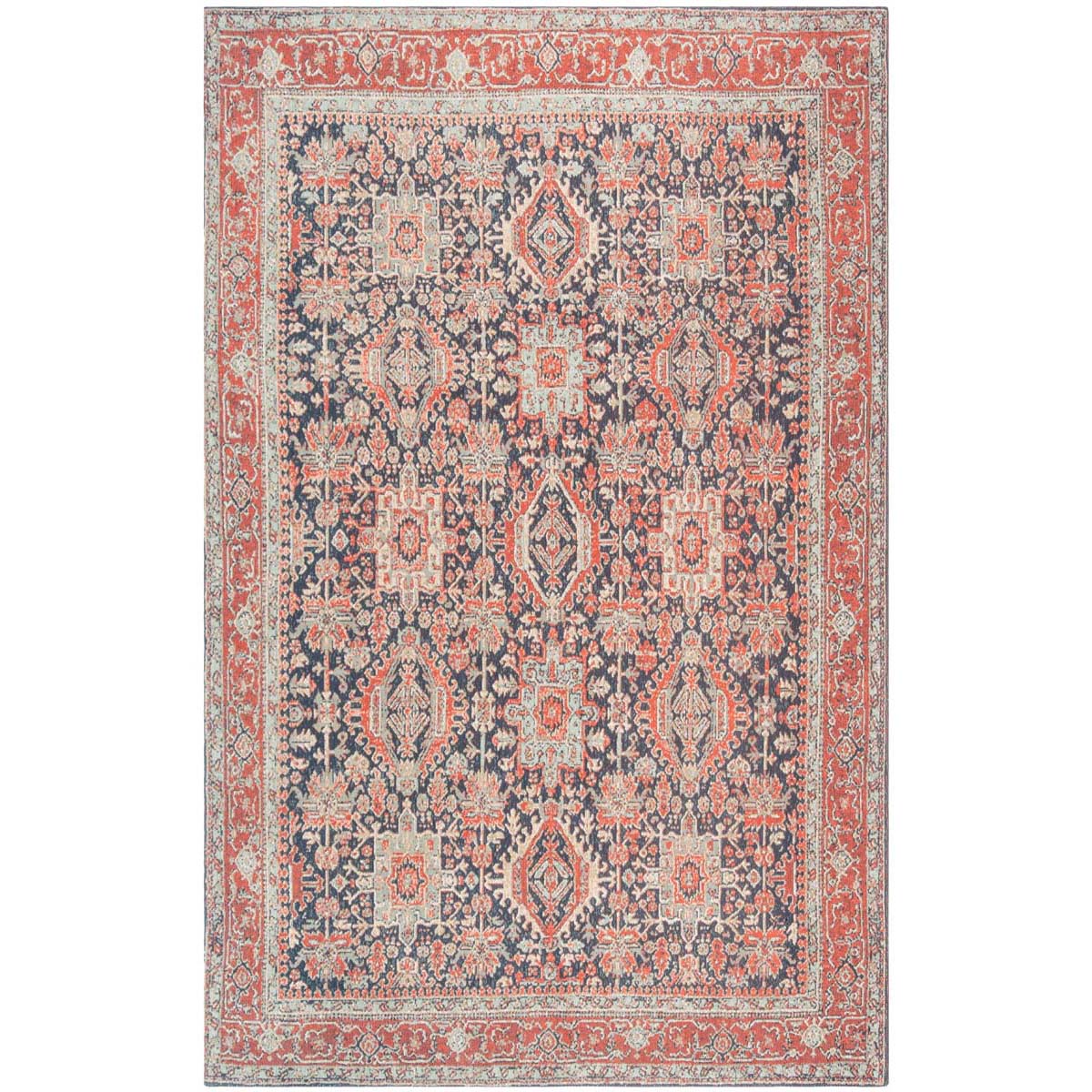 Safavieh Classic Vintage 307 Rug, CLV307 - Navy / Rust