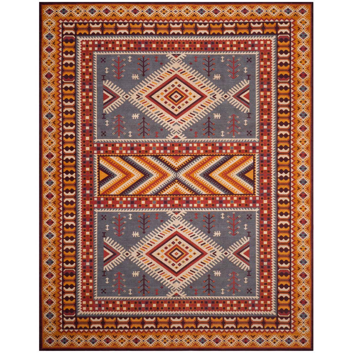 Safavieh Classic Vintage 511 Rug, CLV511 - Slate / Mustard