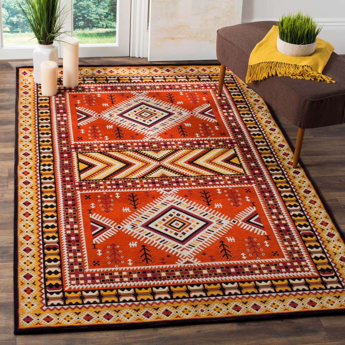 Safavieh Classic Vintage 511 Rug, CLV511 - Orange / Gold