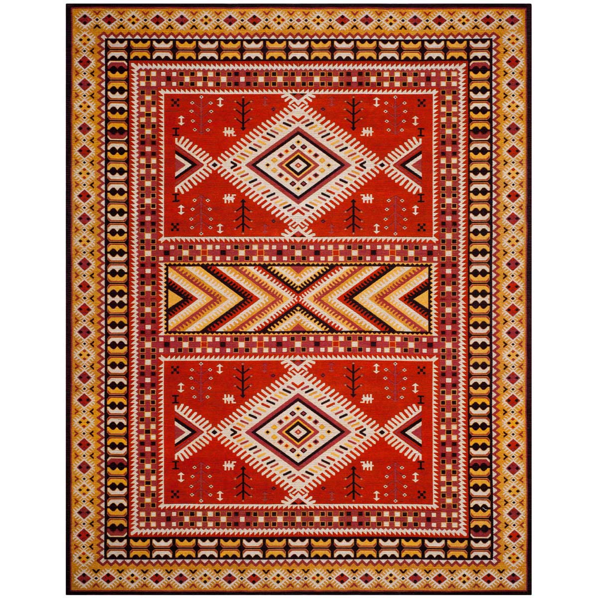 Safavieh Classic Vintage 511 Rug, CLV511 - Orange / Gold