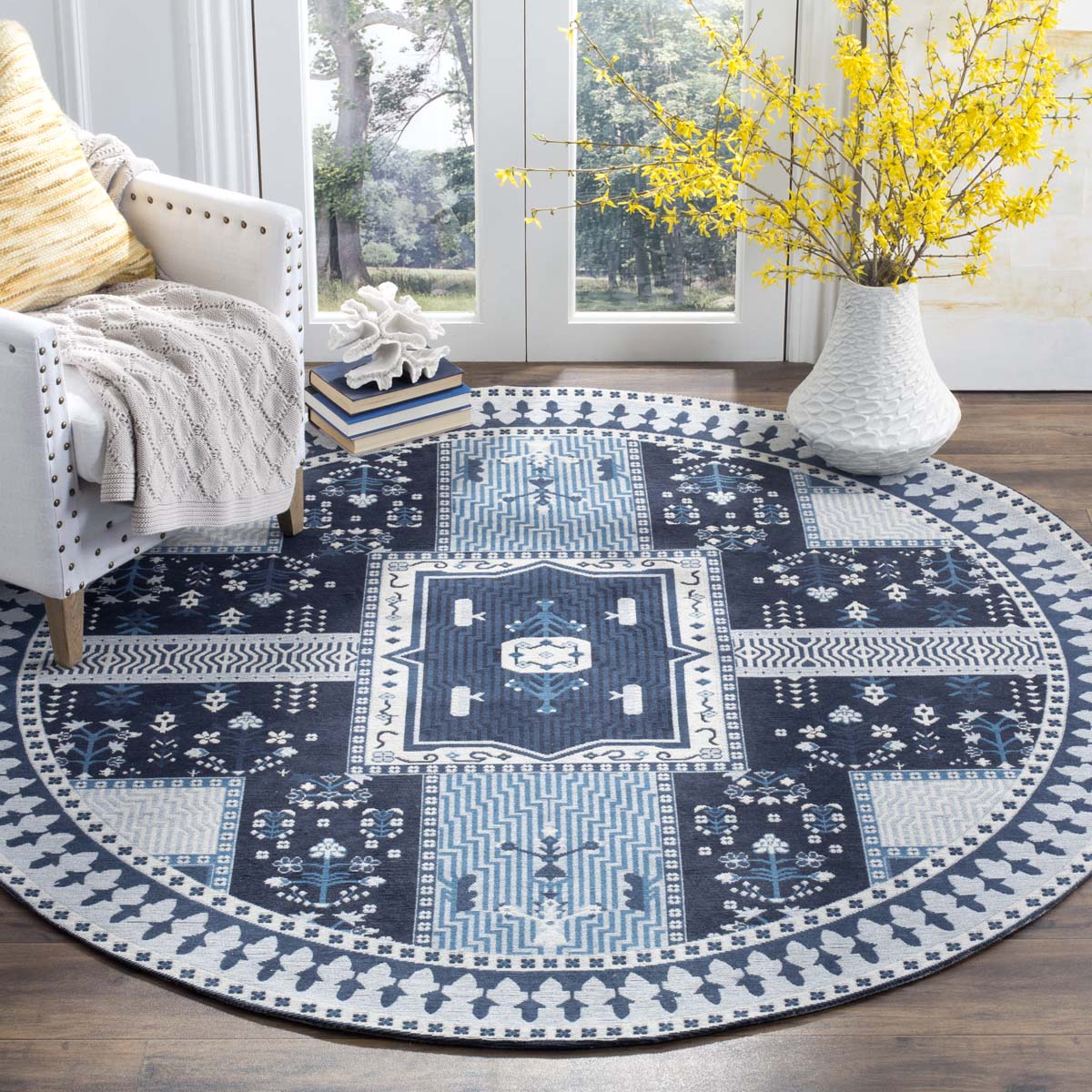 Safavieh Classic Vintage 512 Rug, CLV512 - Navy / Light Blue