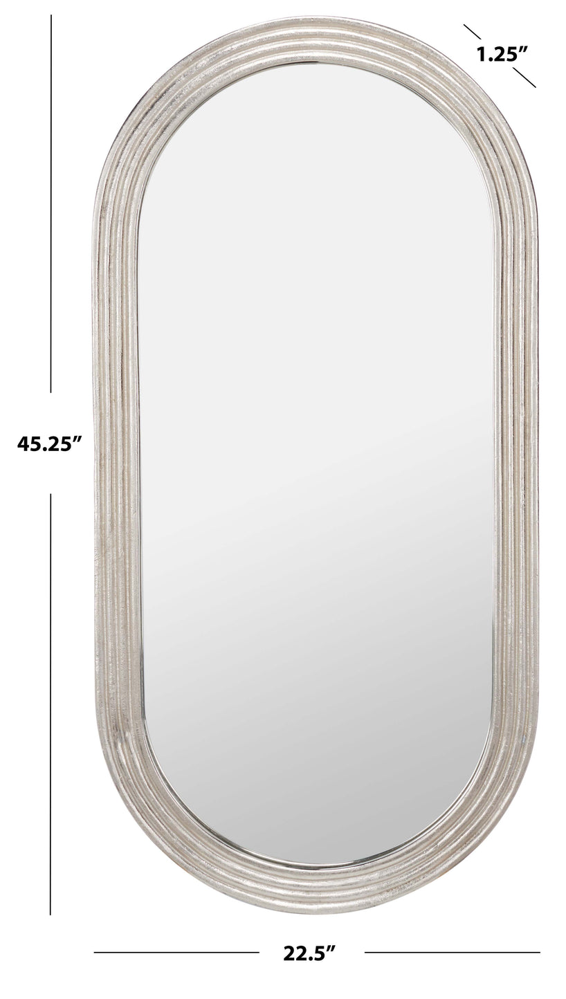 Safavieh Couture Shania Oval Silver Mirror - Silver