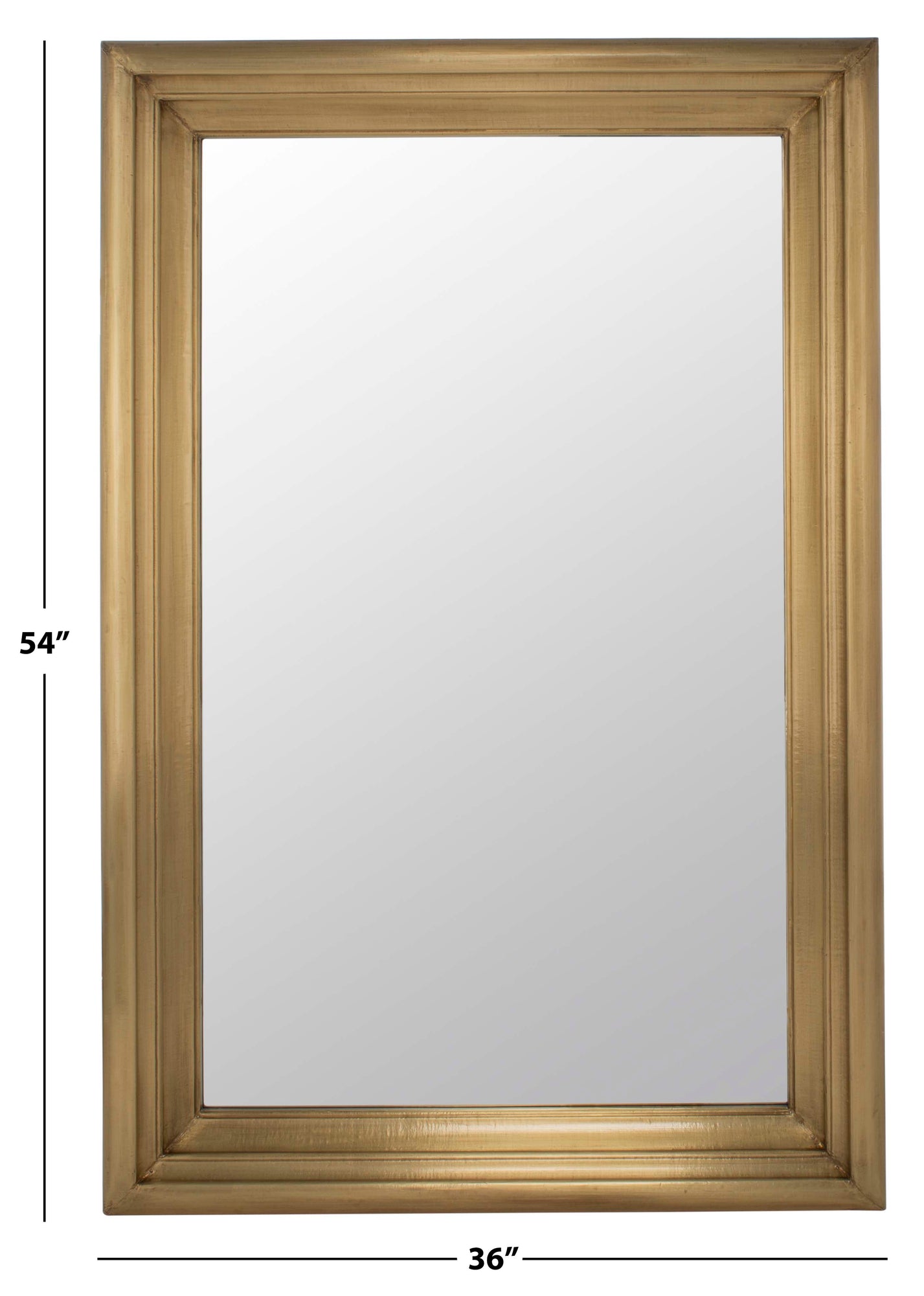 Safavieh Couture Francesca Medium Rectangle Mirror - Brass