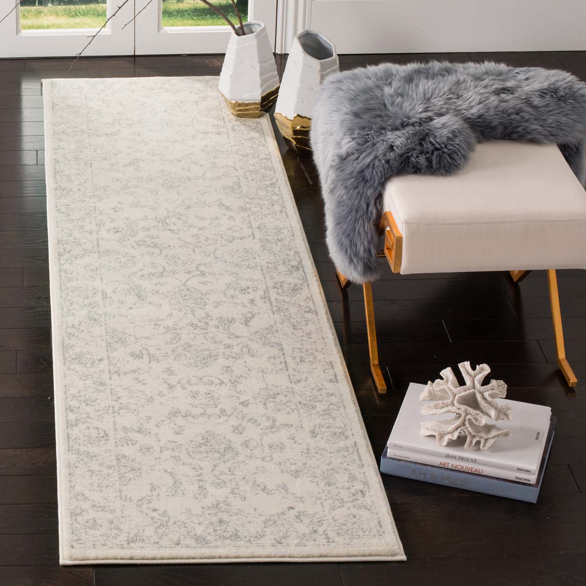 Safavieh Carnegie 621 Rug, CNG621 - Cream / Grey