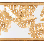 Safavieh Leilani Palm Leaf Console Table , CNS2500 - Gold Leaf/Glass