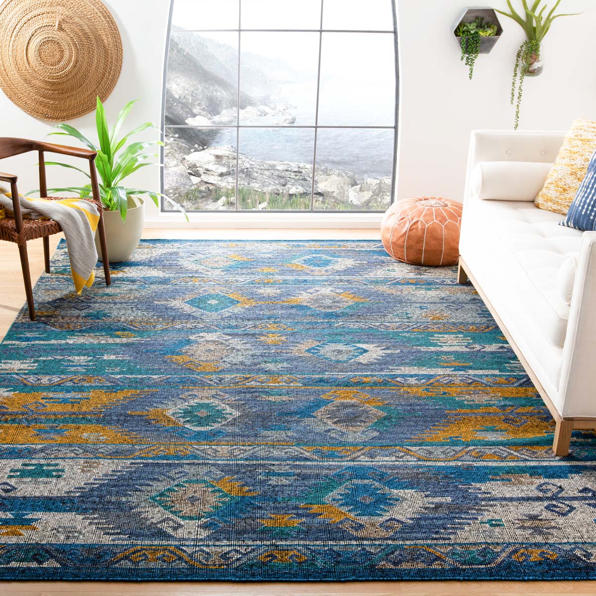 Safavieh Canyon 108 Rug, CNY108 - Blue Gold / Multi