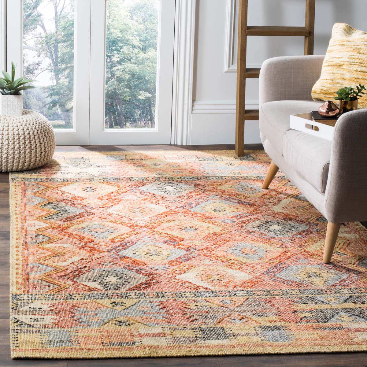 Safavieh Canyon 115 Rug, CNY115 - Red / Multi