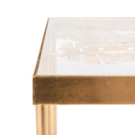 Safavieh Leilani Palm Leaf Coffee Table , COF2500 - Gold Leaf/Glass
