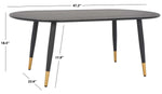 Safavieh Ames Oval Coffee Table , COF5802 - Black / Gold